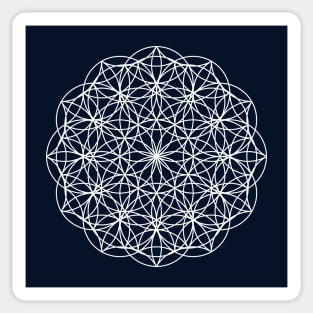 Navy Blue Flower of life mandala Sticker